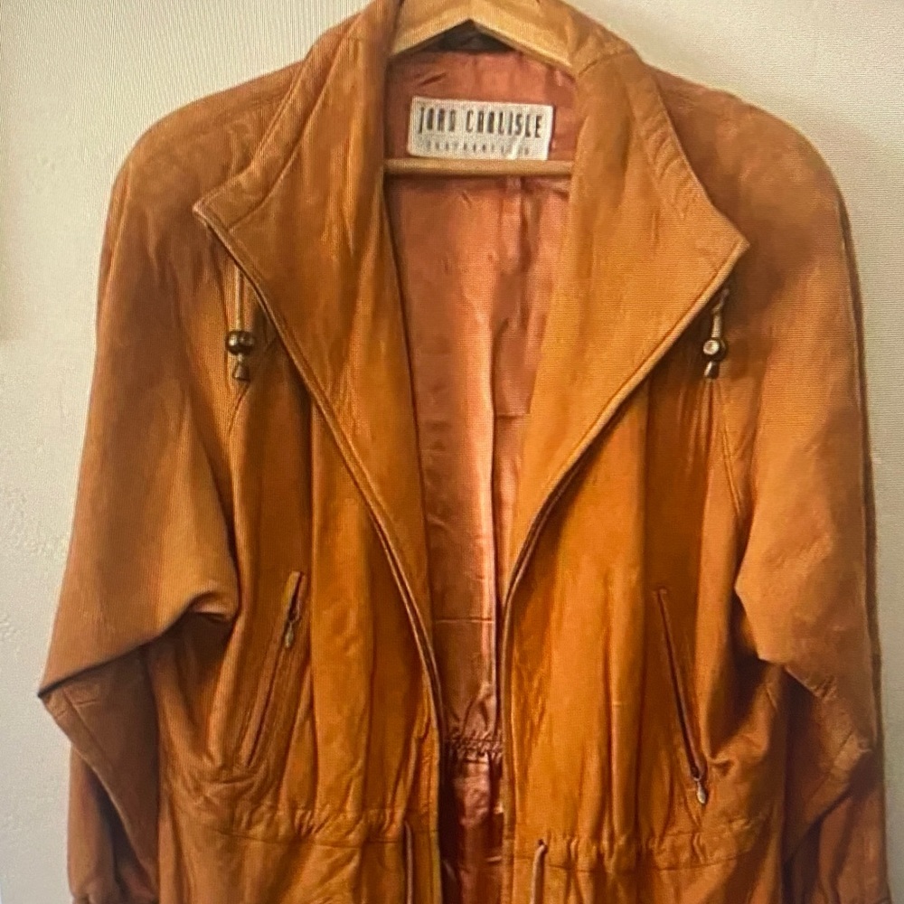 Jordache Women's Tan Suede Leather Jacket